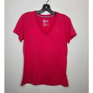 Nike dri-fit pink v-neck short sleeve shirt - medium